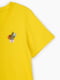 Жовта бавовняна футболка з принтом | 6742609 | фото 7