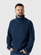 Темно-синій базовий светр  | 6745129 | фото 2