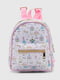 Дошкільний білий рюкзак з принтом | 6746124 | фото 2