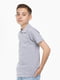 Сіра футболка-поло з комірцем | 6746141 | фото 3