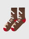 Шкарпетки коричневі в принт “Пряники фемілі” | 6746182 | фото 5