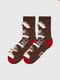 Шкарпетки коричневі в принт “Пряники фемілі” | 6746182 | фото 6