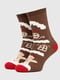 Шкарпетки коричневі в принт “Пряники фемілі” | 6746182 | фото 7