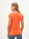 Бавовняна футболка помаранчевого кольору з принтом | 6746418 | фото 2