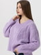 Пуловер бузкового кольору крою oversize | 6746531 | фото 4