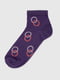 Шкарпетки фіолетові в принт | 6747018 | фото 2