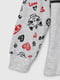 Бавовняний сірий комплект з принтом: світшот і штани | 6747406 | фото 7