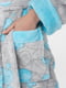Сірий халат з блакитними сердечками | 6747592 | фото 5