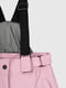 Штани на шлейках для дівчинки рожевий | 6747626 | фото 6