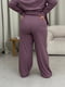 Фіолетовий костюм з широкими штанами у рубчик і джемпером | 6737709 | фото 10