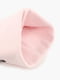 Шапка світло-рожева з підворотом та логотипом бренду на ньому | 6742040 | фото 4