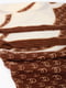 Шарф-палантин коричневого кольору в комбінований принт | 6742981 | фото 2