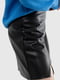 Спідниця -міні чорного кольору з розрізом на нозі | 6744342 | фото 2
