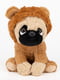 М'яка іграшка «Мопс в одязі» коричнева 20 см | 6740702 | фото 3