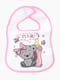 Слинявчик для дівчинки рожевий з малюнком (22х32 см) | 6740943