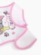 Слинявчик для дівчинки рожевий з малюнком (22х32 см) | 6740943 | фото 3