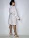 Ніжна молодіжна сукня міді з імітацією запаху з поясом | 6759178 | фото 3