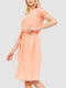 Ніжна сукня на поясі персикового кольору | 6617696 | фото 3