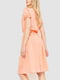 Ніжна сукня на поясі персикового кольору | 6617696 | фото 4