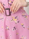 Розовое платье А-силуэта на поясе с пряжкой | 6617736 | фото 5