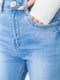 Голубые джинсы скинни с потертостями | 6759255 | фото 5