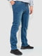 Класичні сині джинси з потертостями | 6759271 | фото 3