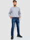 Классические синие джинсы с потертостями | 6759272 | фото 2