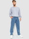 Голубые свободные джинсы с карманами | 6759281 | фото 2