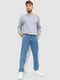 Голубые свободные джинсы с карманами | 6759282 | фото 2