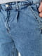 Голубые свободные джинсы с карманами | 6759282 | фото 5