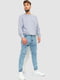 Голубые джинсы с накладным карманом | 6759283 | фото 2