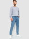 Синие прямые джинсы | 6759295 | фото 2