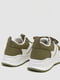 Кросівки кольору хакі на білій підошві | 6759346 | фото 4