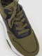Зелено-черные кроссовки на массивной белой подошве | 6759353 | фото 2