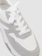 Сіро-білі кросівки на шнурівці | 6759369 | фото 2
