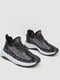 Сіро-чорні текстильні кросівки на шнурівці | 6759394 | фото 3