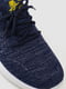 Темно-синие текстильные кроссовки на белой подошве | 6759397 | фото 2