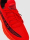 Красные текстильные кроссовки с принтом | 6759401 | фото 2