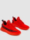 Красные текстильные кроссовки с принтом | 6759401 | фото 3