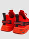 Красные текстильные кроссовки с принтом | 6759401 | фото 4