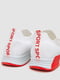 Білі кросівки з червоним малюнком на підошві | 6759404 | фото 4