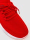 Червоні текстильні кросівки на білій підошві | 6759411 | фото 2