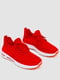 Червоні текстильні кросівки на білій підошві | 6759411 | фото 3