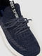 Темно-синие текстильные кроссовки на массивной подошве | 6759413 | фото 2
