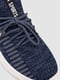 Темно-сині текстильні кросівки на білій підошві | 6759423 | фото 2