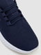 Темно-синие текстильные кроссовки на белой подошве | 6759430 | фото 2