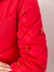 Червона стьобана куртка з капюшоном | 6759441 | фото 5
