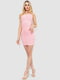 Розовое мини-платье с фигурным вырезом | 6759484 | фото 2