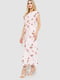 Нежно-розовое легкое платье в цветочный принт | 6759491 | фото 3