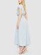 Голубое платье А-силуэта из струящейся ткани | 6759492 | фото 4